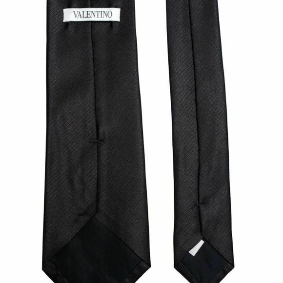 Valentino Geometric Print Men's 100% Silk Neck Tie - Picture 2 of 4